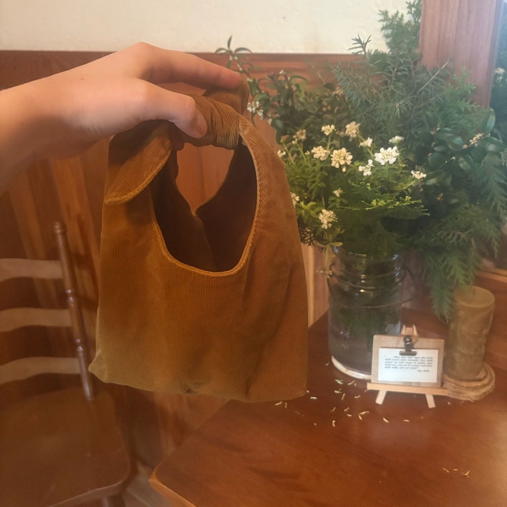 Merit Brown Corduroy Women's cosmetic makeup Bag